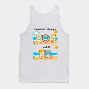 Happiness Is Being A Mom And Ma Summer Beach Happy Mother's Tank Top